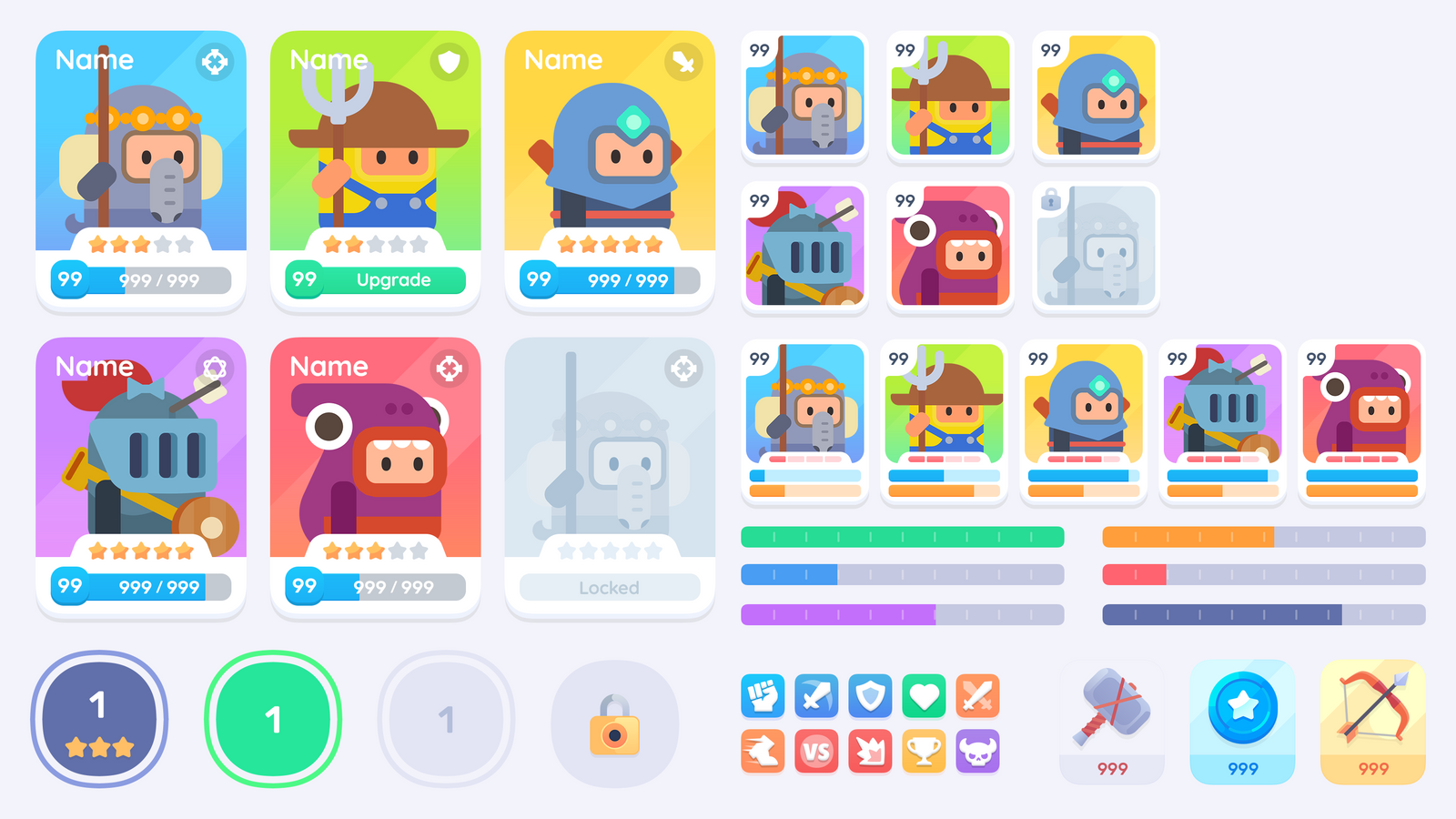 LayerLab GUI Pro simple casual interface design with colorful components on a digital screen, showcasing modern UI elements.