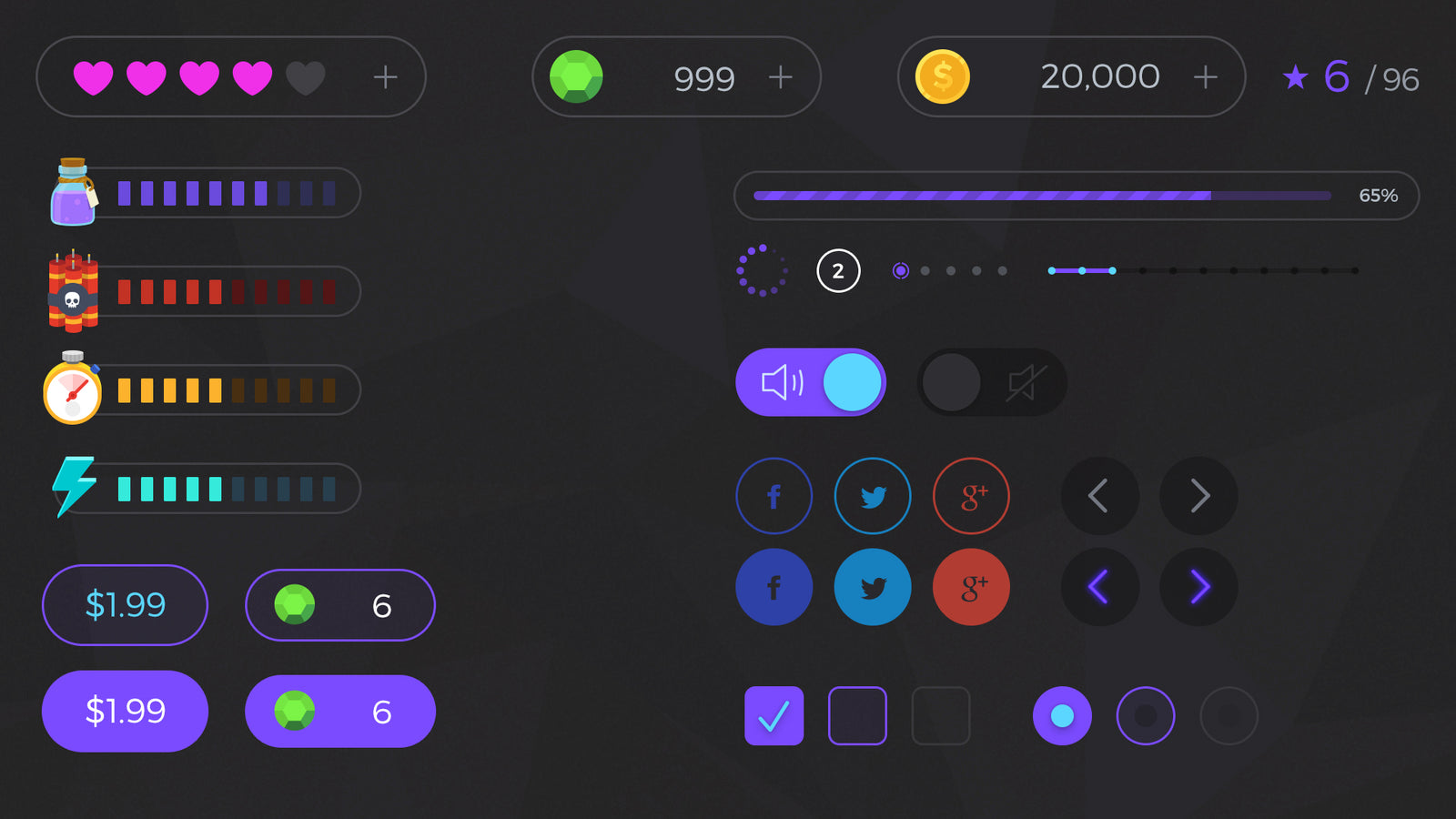 Neon-style GUI interface element from LAYERLAB Shop, displayed on a digital screen with vibrant glowing effects.