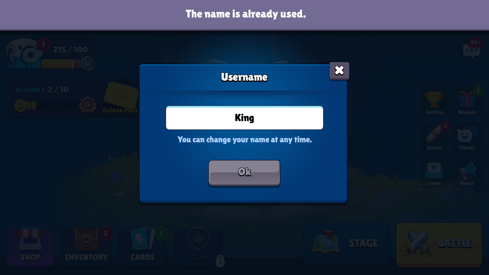 Screenshot of GUI Pro casual game interface popup, showing in-game menu design by 내 스토어 with colorful elements and navigation buttons.