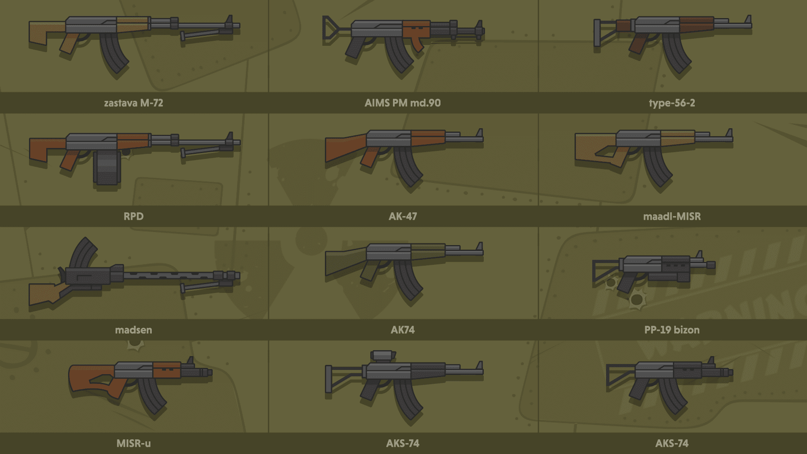 LayerLab Shop 2D military icons set, featuring various tactical and military-themed symbols on a white background.