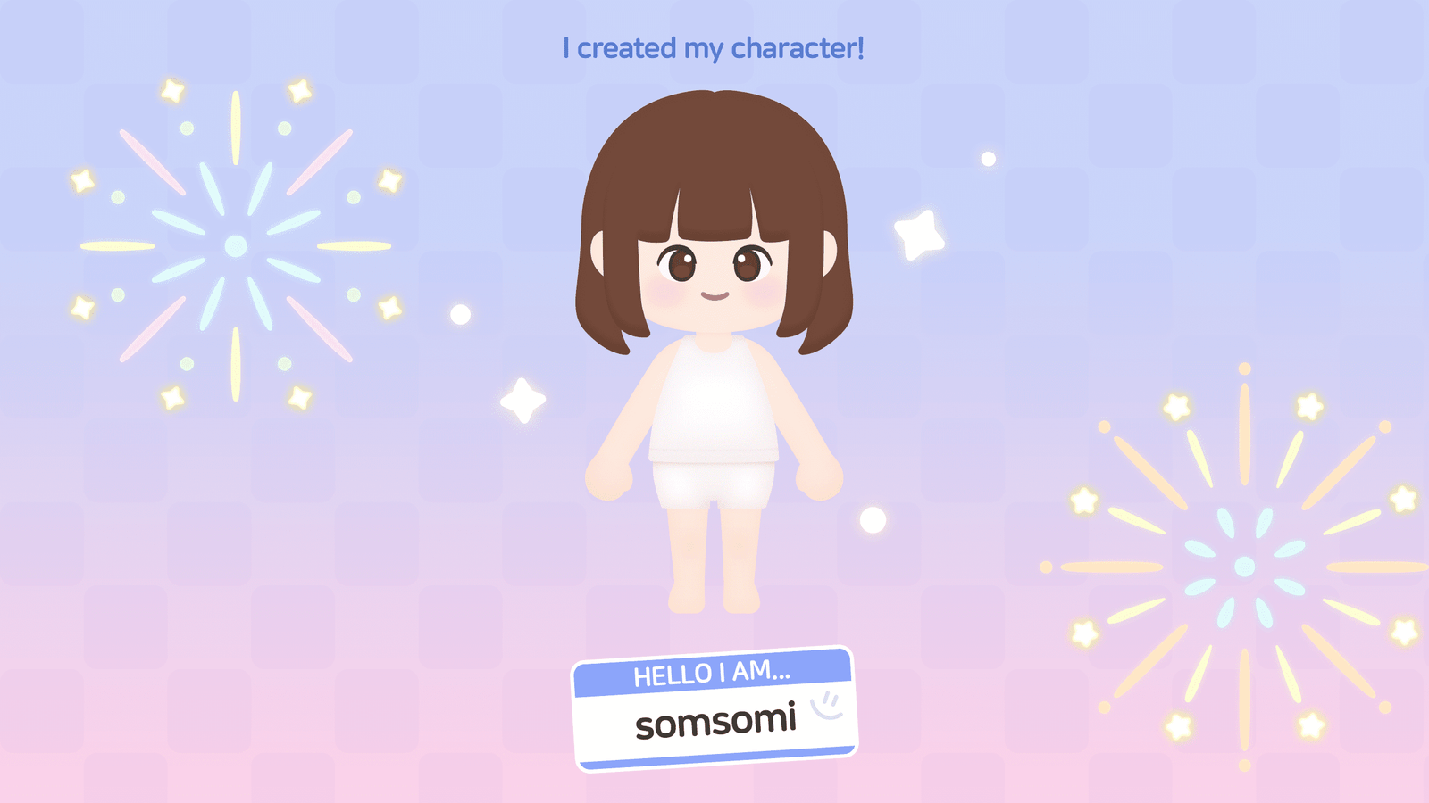 Character selection screen from LAYERLAB Shop's GUI Life Game interface, showing animated character options and results.