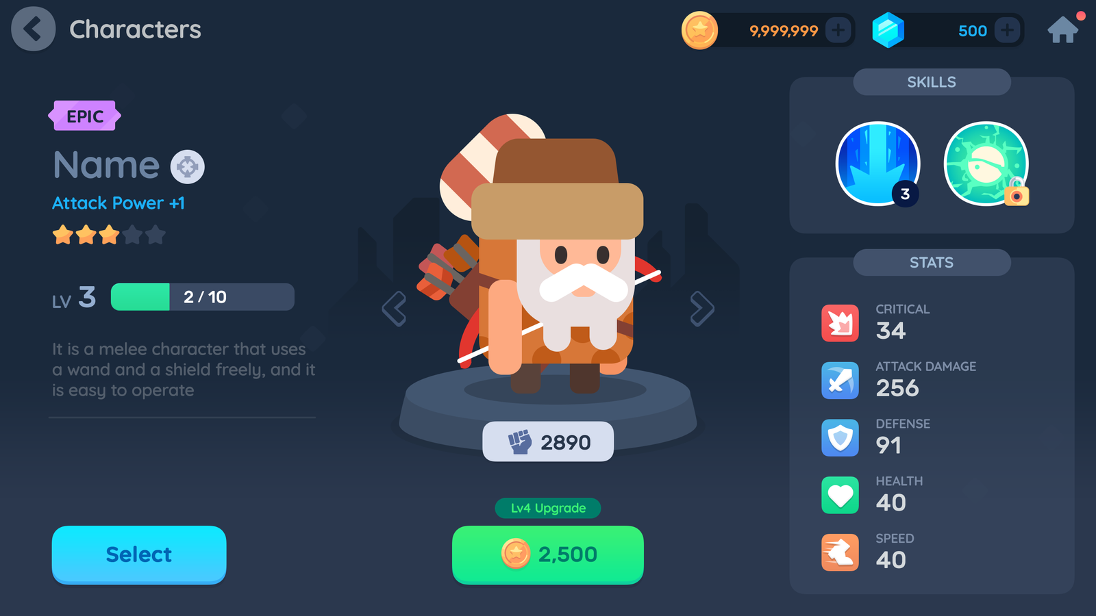 LayerLab GUI Pro simple casual interface with character detail, featuring clean design and modern UI elements.