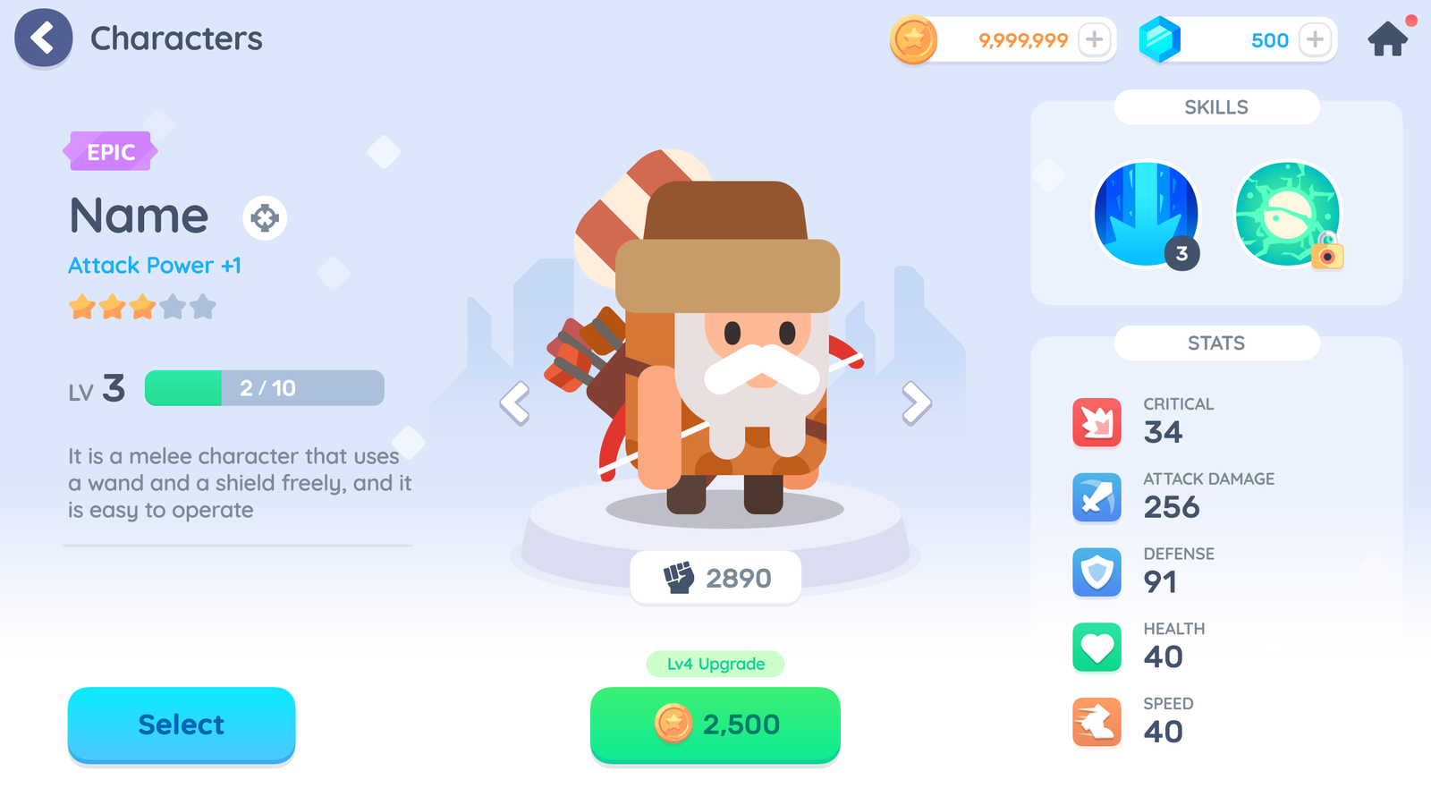 LayerLab Shop GUI Pro simple casual interface with character detail in PNG image, suitable for design and UI projects.