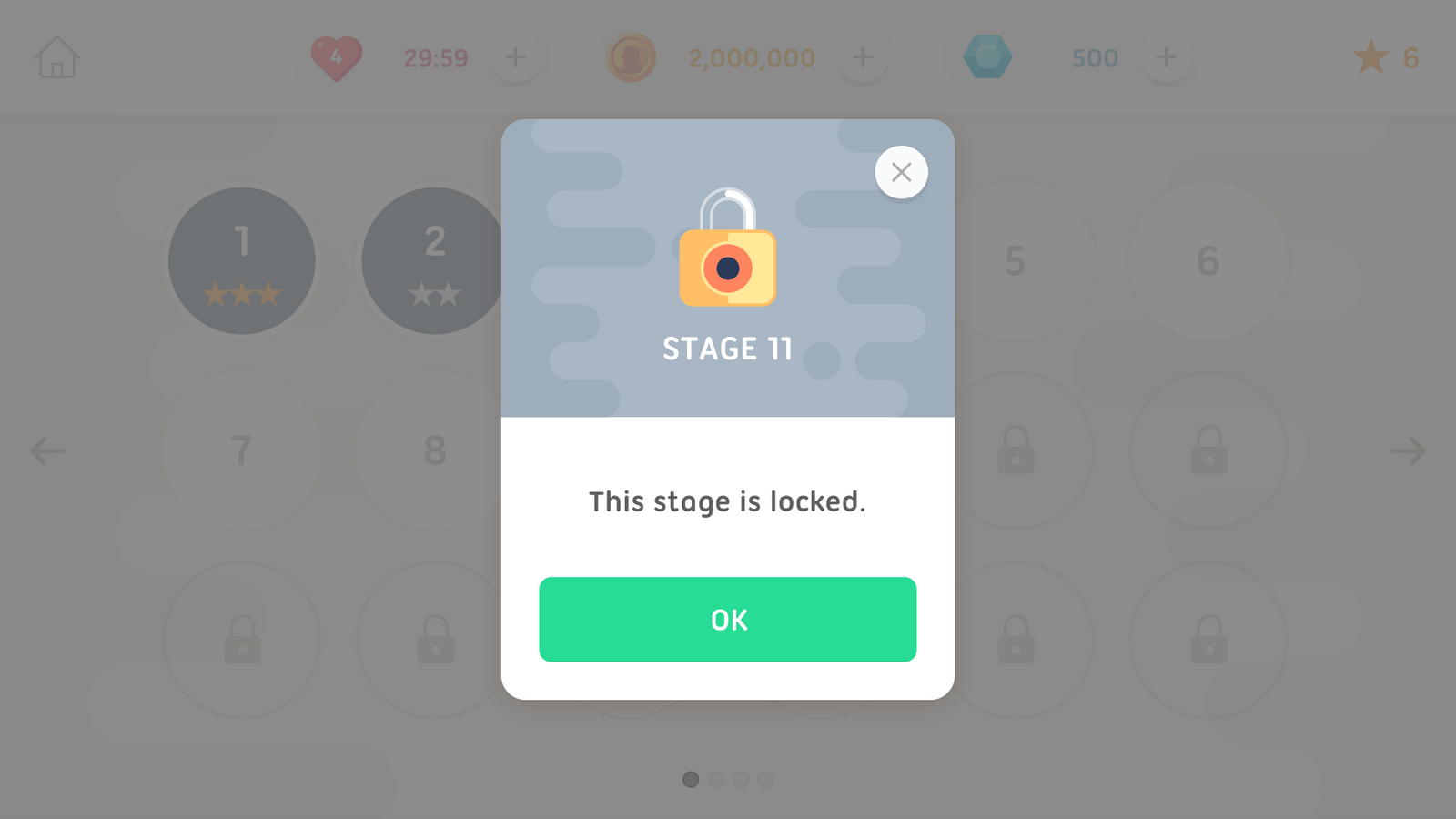 LAYERLAB Shop GUI Mono Round interface showing stage lock icon on a black background with gray controls.