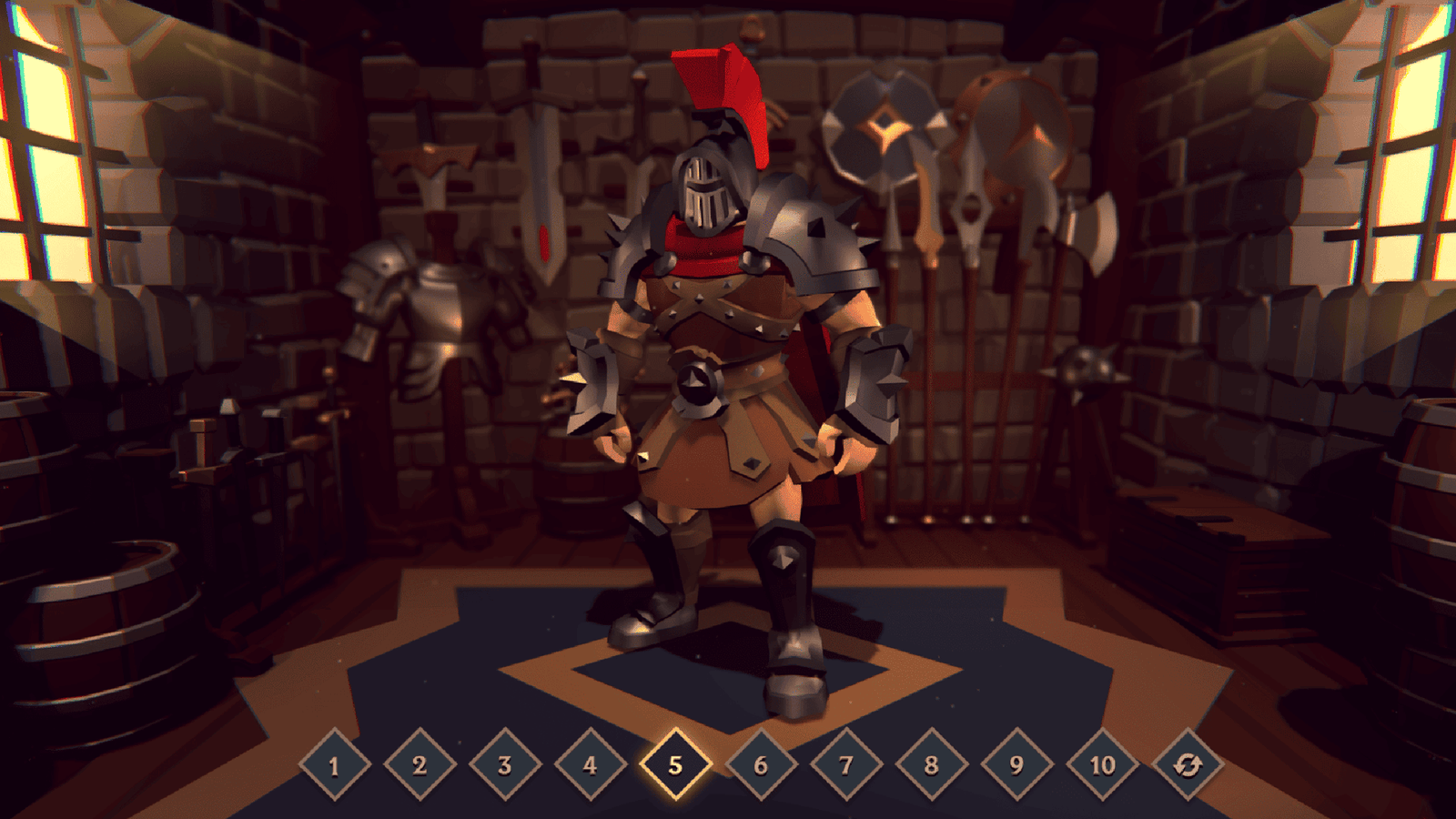 3D fantasy character model by LAYERLAB Shop featuring detailed armor and mystical design for digital or gaming use.