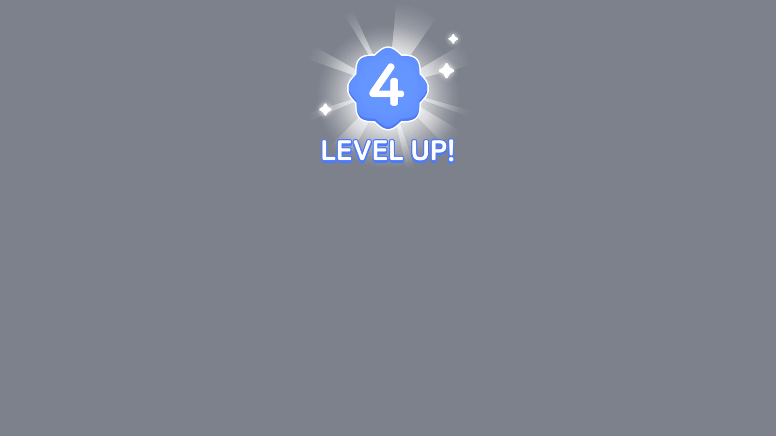 LayerLab Shop GUI Life Game interface showing a level-up screen with a character and game elements in a colorful, animated style.