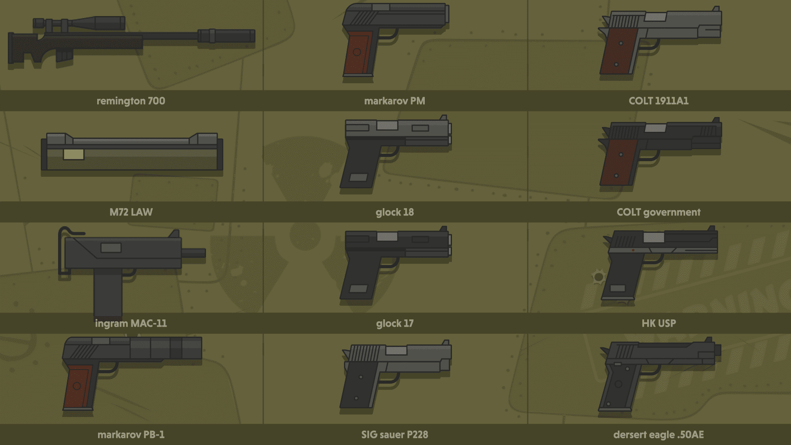 2D military icons set by LAYERLAB Shop, featuring various military equipment and insignia in a clean, illustrative style.
