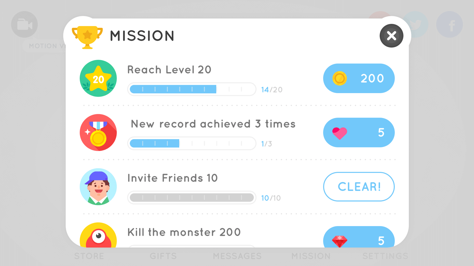 Simple round interface GUI by LAYERLAB Shop, featuring clean design and minimalistic visuals in the mission-themed image.
