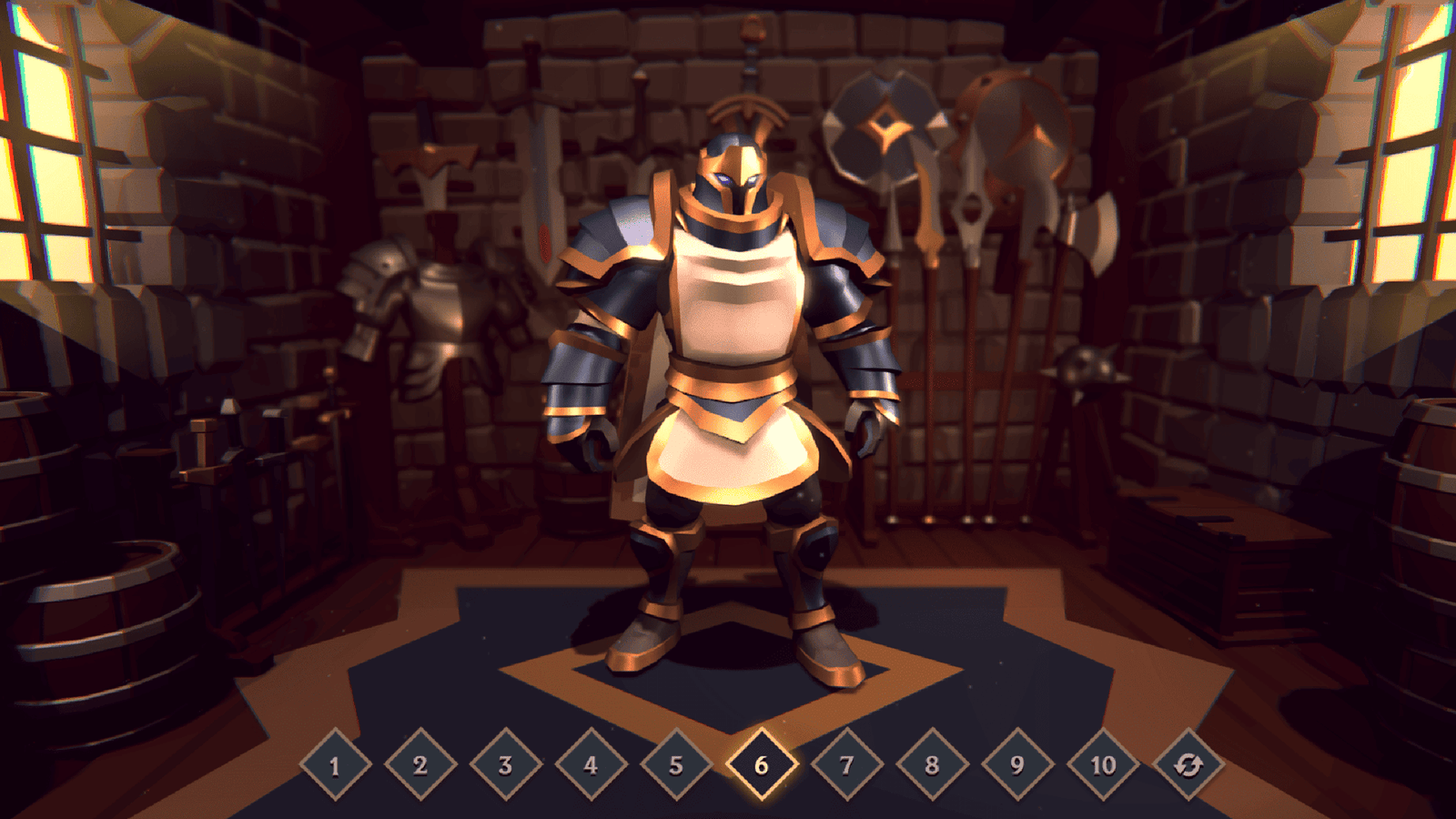 3D fantasy character model by LAYERLAB Shop, detailed 3D digital figure with intricate armor and magical accessories.