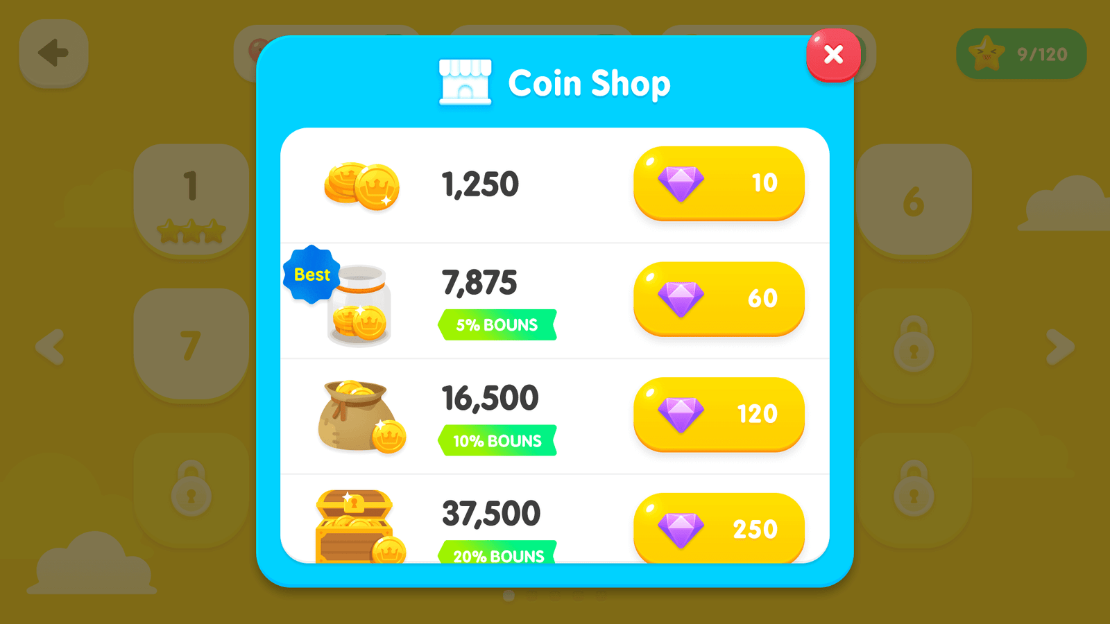 LayerLab Shop GUI yellow kid interface with coin graphic, designed for digital interactions and user engagement.