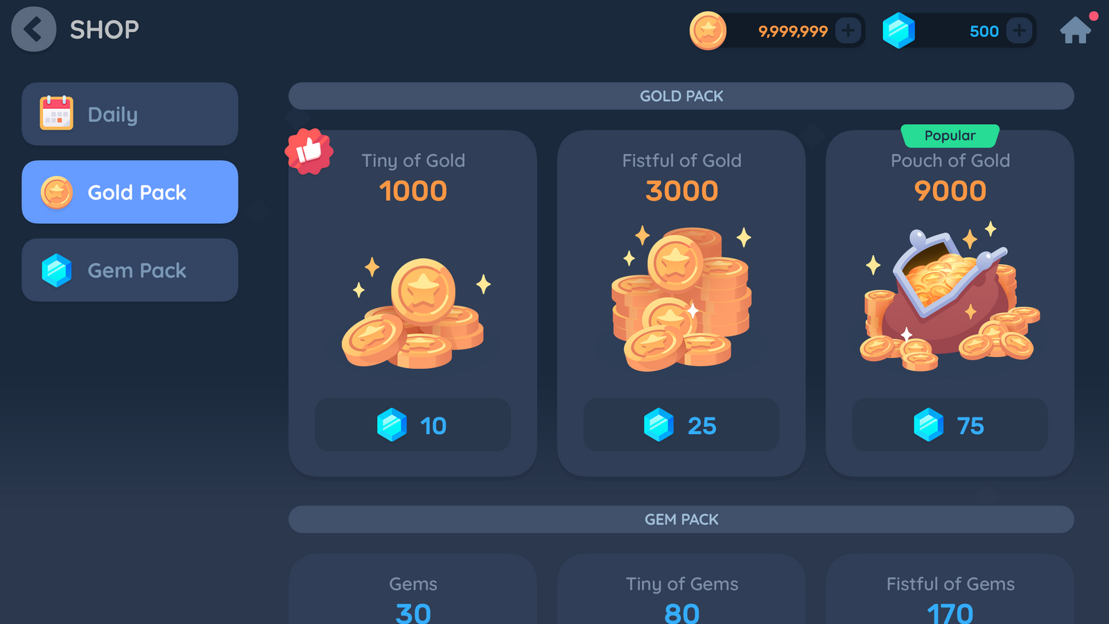 Gold-themed GUI Pro interface by LAYERLAB Shop featuring simple, casual design with PSD file included.