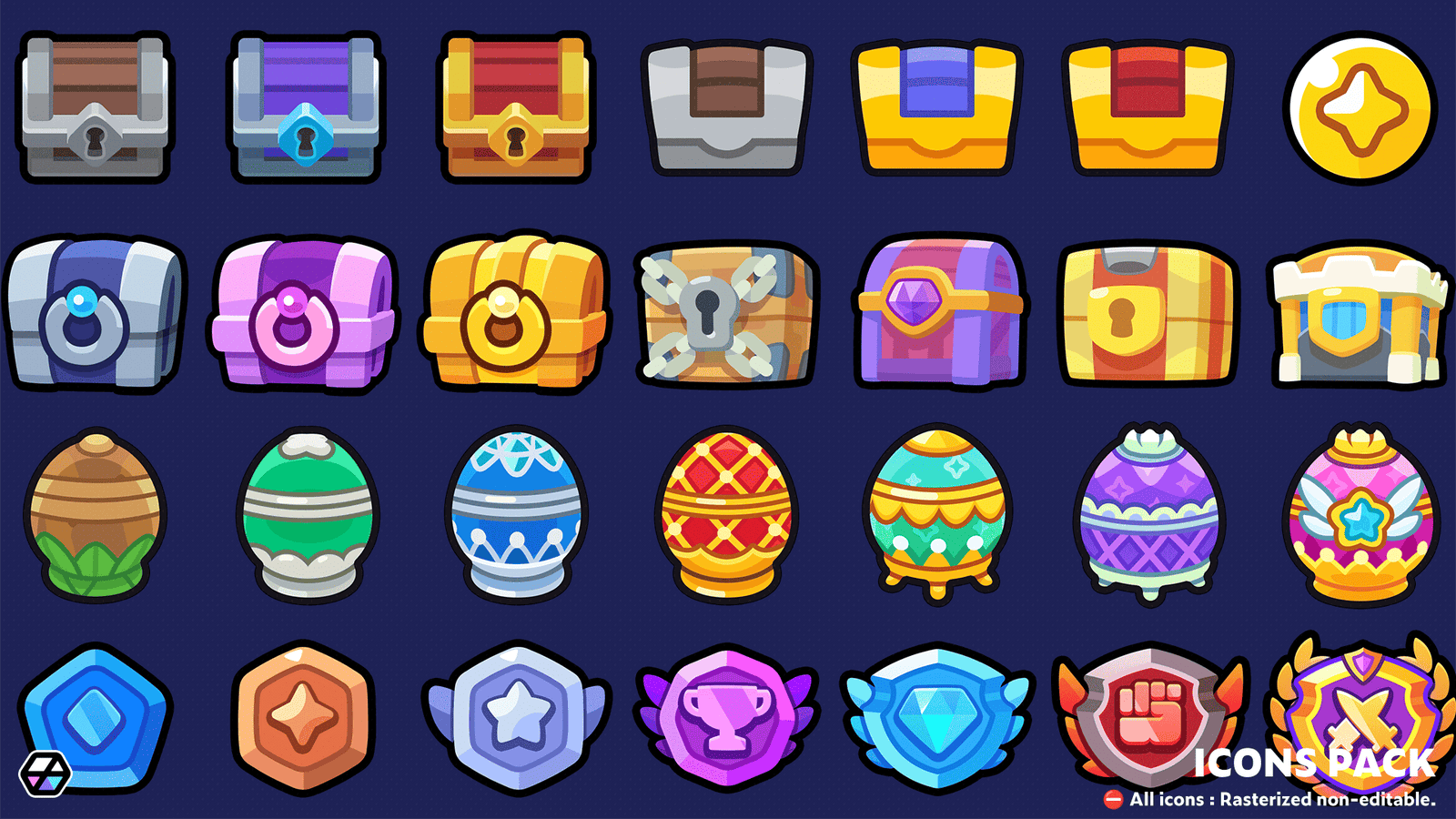 Casual game icon pack by LayerLab featuring economy and item icons