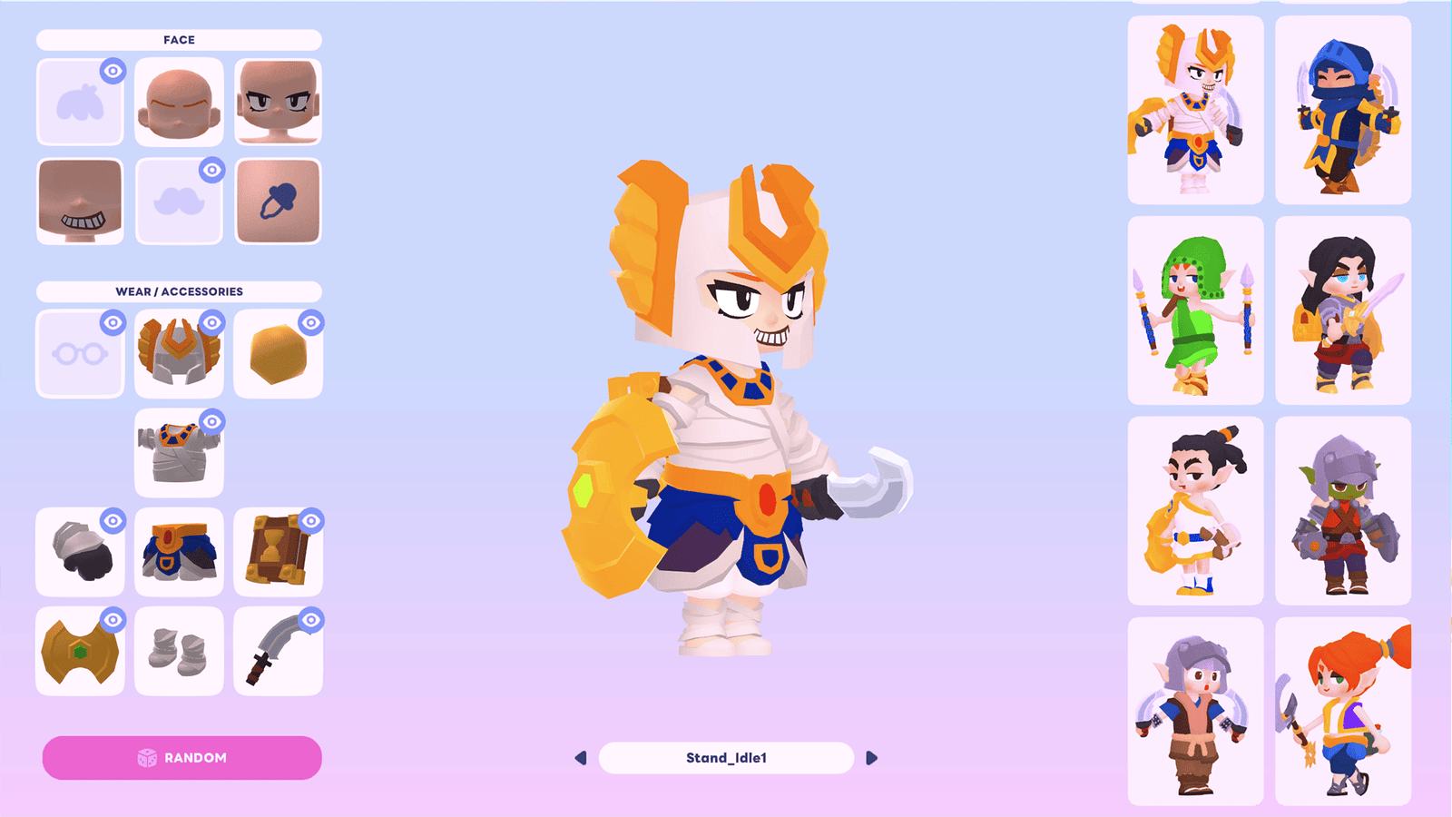 3D Hero Core Vol.1 character model by LAYERLAB Shop, showcasing a detailed, stylized 3D character with vibrant colors and dynamic pose.
