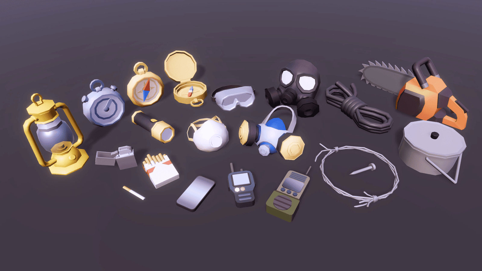 3D casual survival props from LAYERLAB Shop, detailed models of everyday survival gear and accessories.