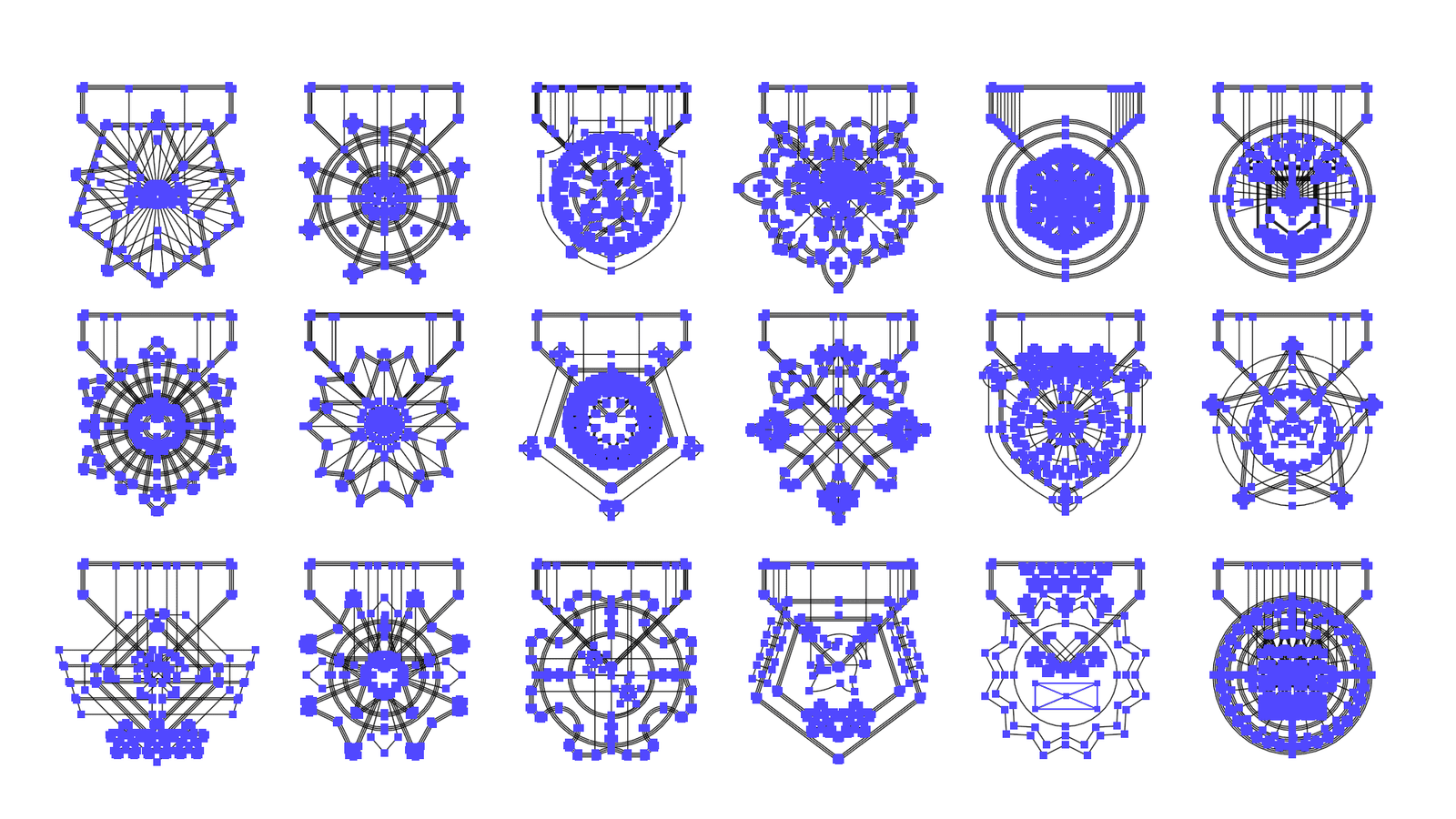 LayerLab Shop 2D military icons set featuring various military items and symbols in a clear, detailed digital illustration.