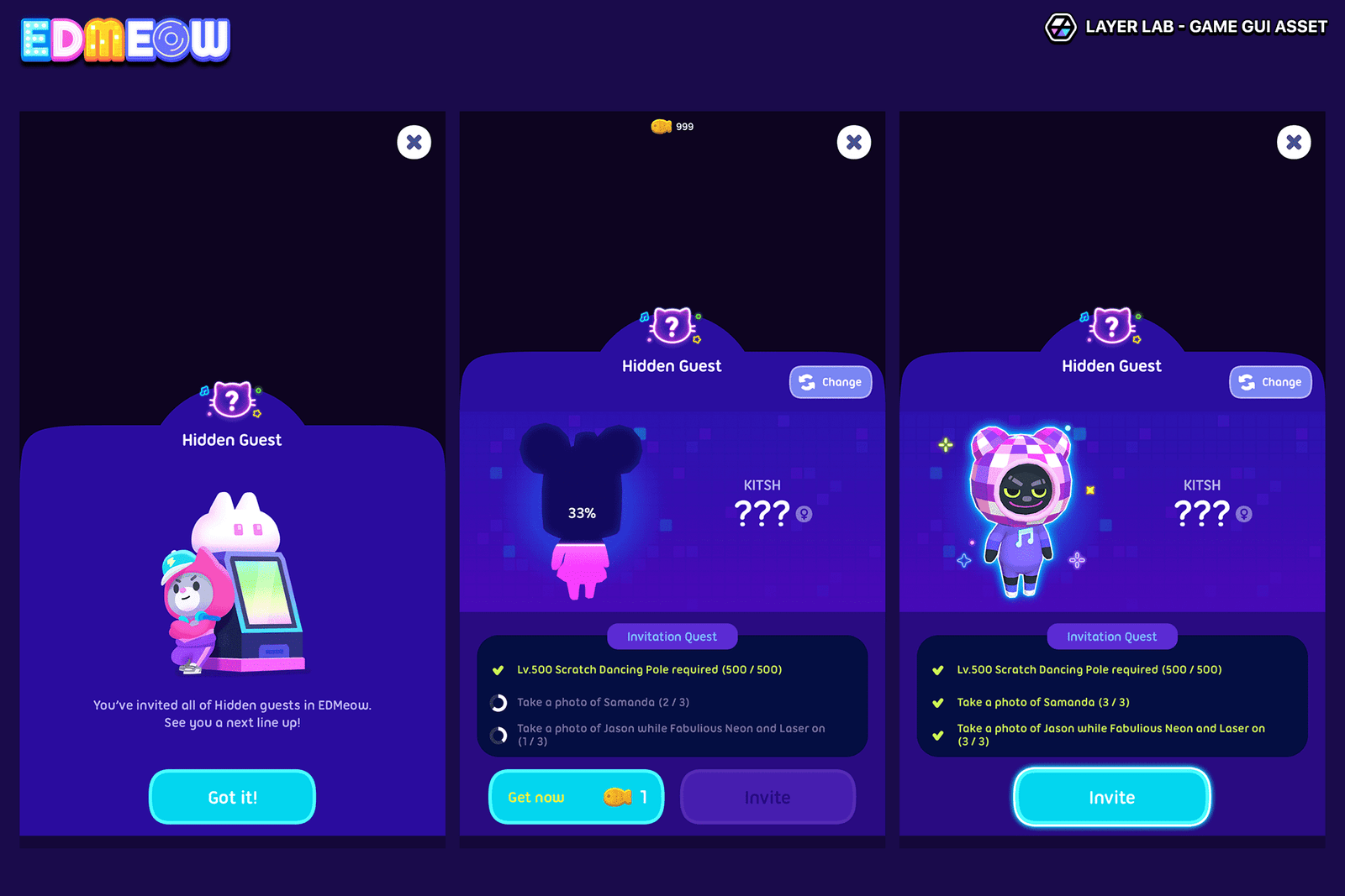 Neon2 interface design by LAYERLAB Shop, showcasing vibrant neon-style UI elements on a digital screen.