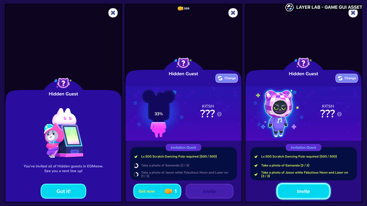 Neon2 interface design by LAYERLAB Shop, showcasing vibrant neon-style UI elements on a digital screen.