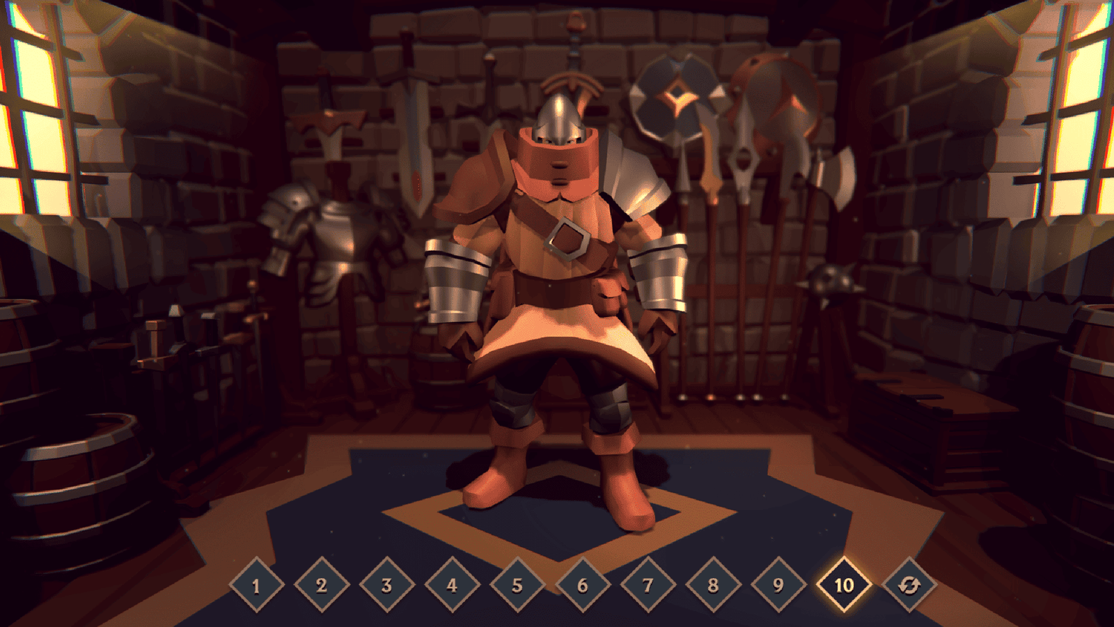 3D fantasy character model from LAYERLAB Shop featuring detailed armor and mythical design, set against a neutral background.