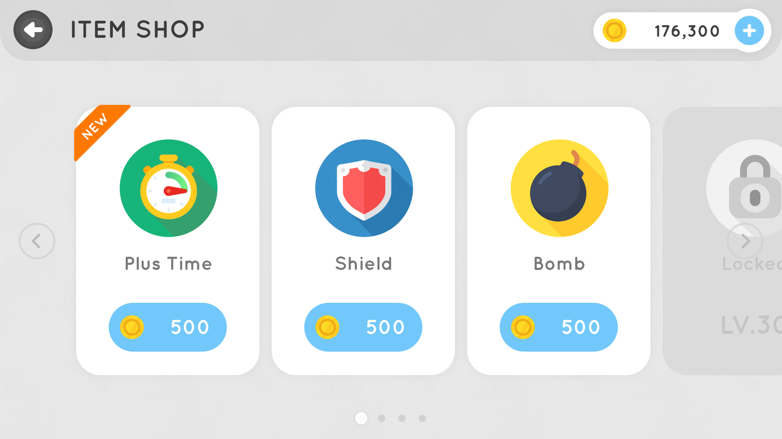 Simple round GUI interface from LAYERLAB Shop, featuring a clean, minimal design with smooth circular controls.