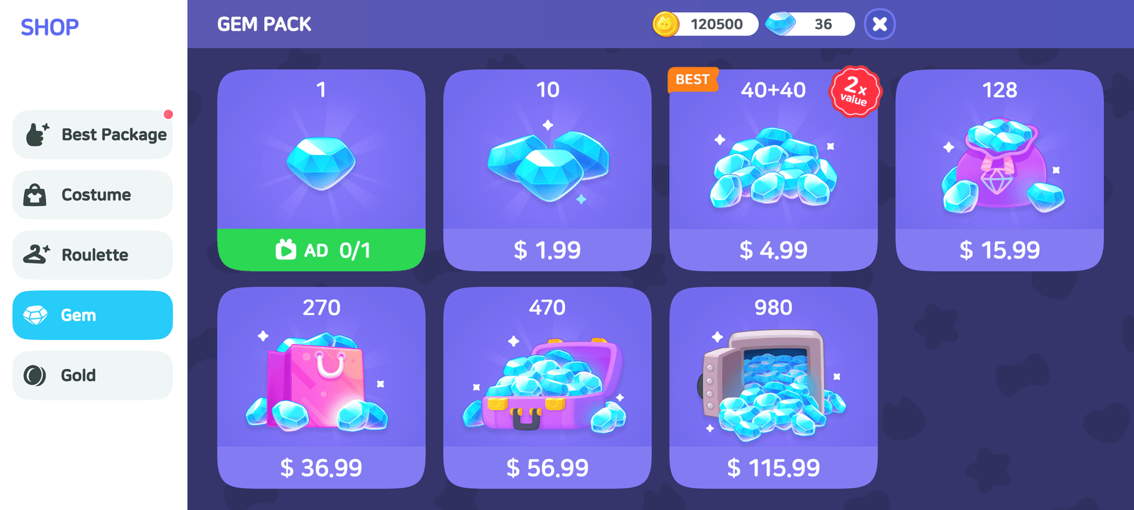 LayerLab Shop GUI Life Game interface screenshot showing game elements and design layout in a colorful, user-friendly style.