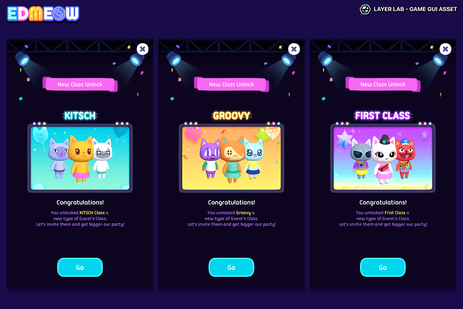 Neon2 interface design by LAYERLAB Shop featuring vibrant neon-style graphics, PSD file format, and modern digital aesthetics.