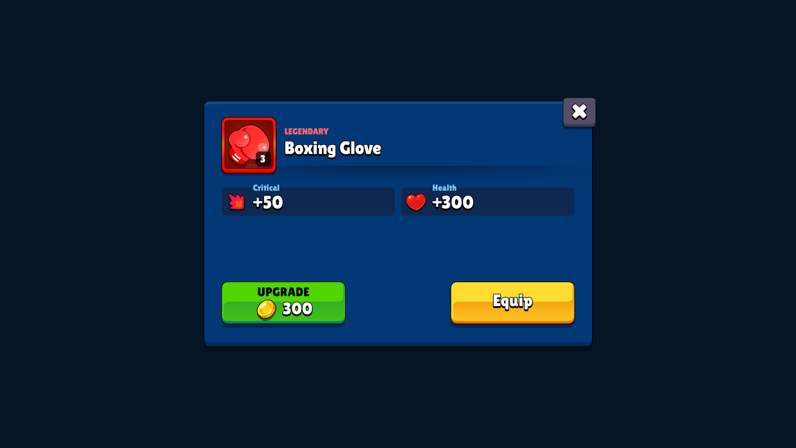 GUI Pro casual game interface by 내 스토어, showing detailed equipment design with vibrant elements in the image.