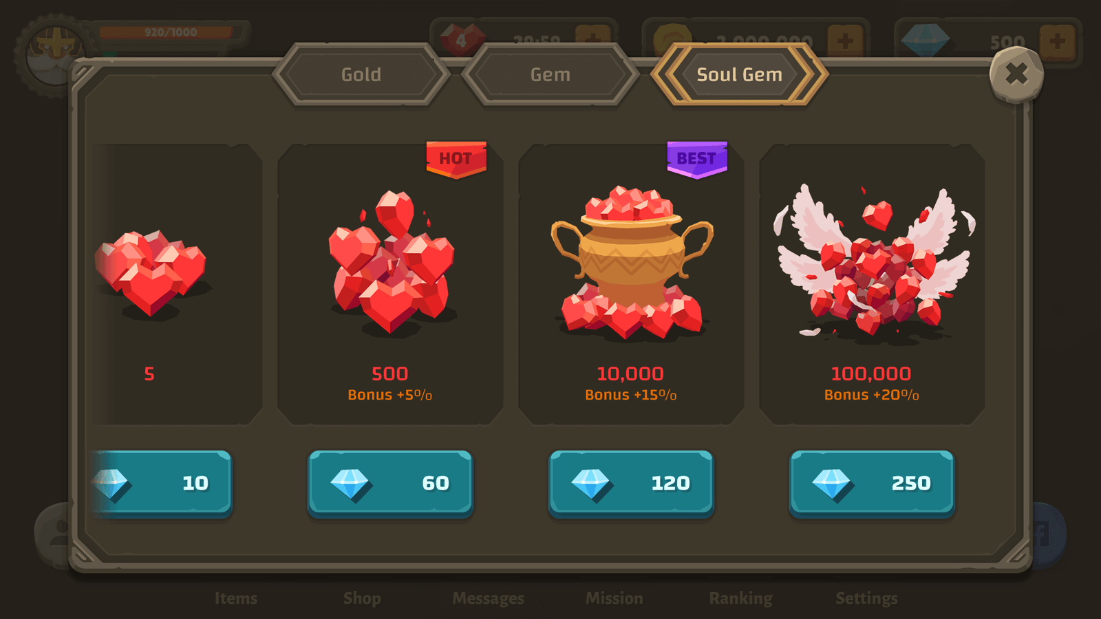 LayerLab Shop GUI interface featuring a mystical stone design with vibrant colors and intricate details on the interface screen.
