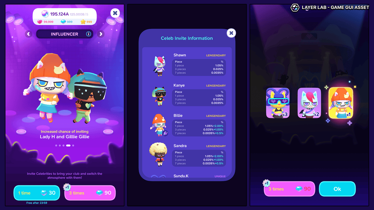 Neon2 interface design by LAYERLAB Shop featuring vibrant neon-style graphics and layered PSD file for customization.