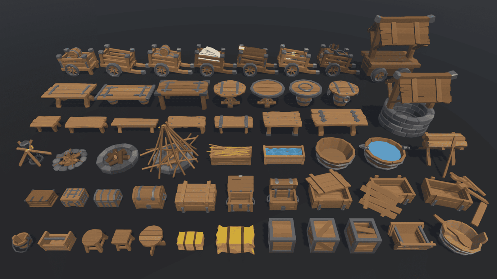 3D medieval props from LAYERLAB Shop, featuring castle, sword, shield, and other historical-themed 3D assets for digital projects.