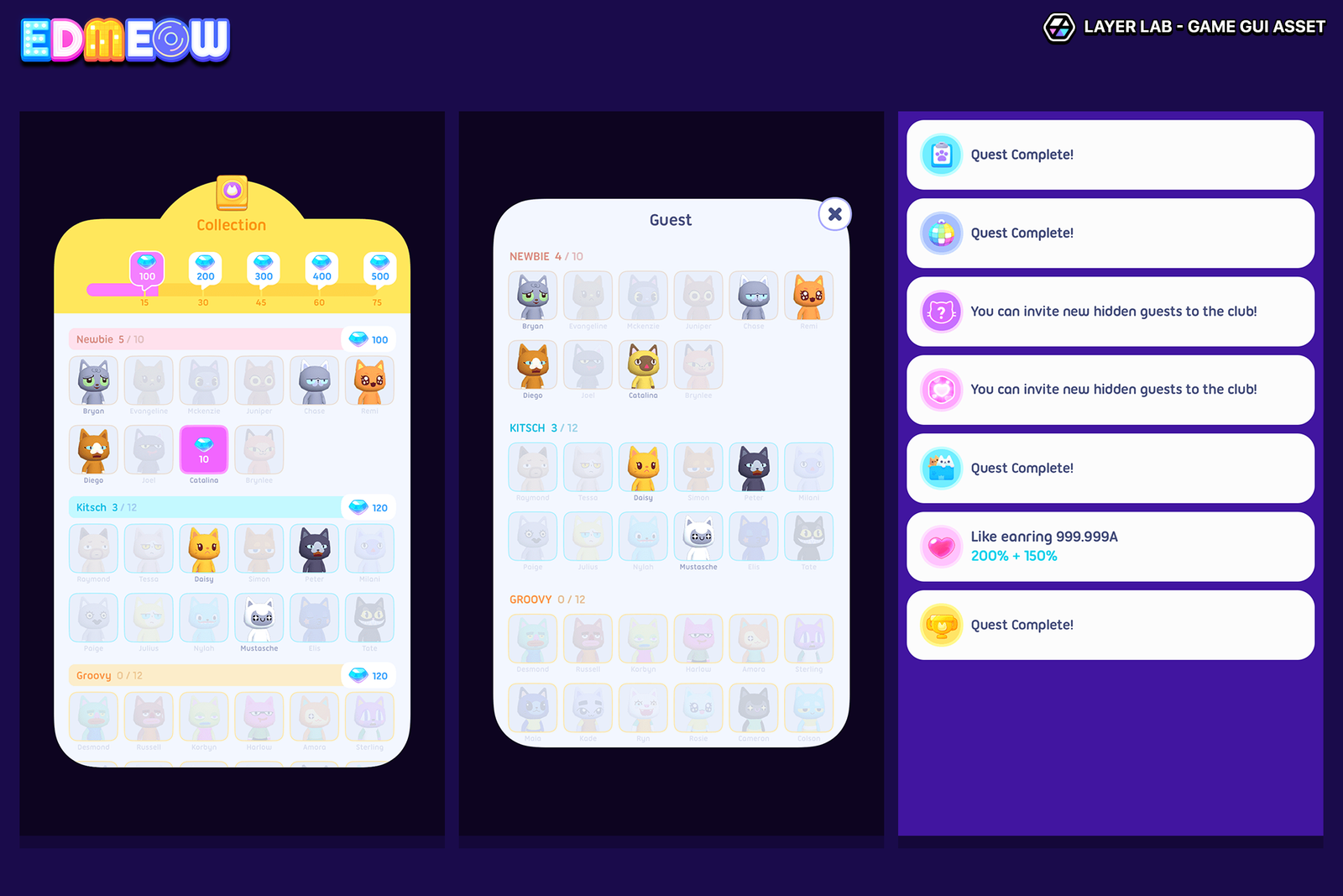 Neon2 interface design by LAYERLAB Shop, showcasing vibrant neon-style graphical elements and layered PSD file for customization.