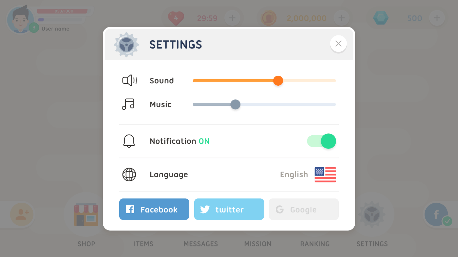 LayerLab Shop GUI Mono Round interface with settings screen displaying various configuration options and controls.