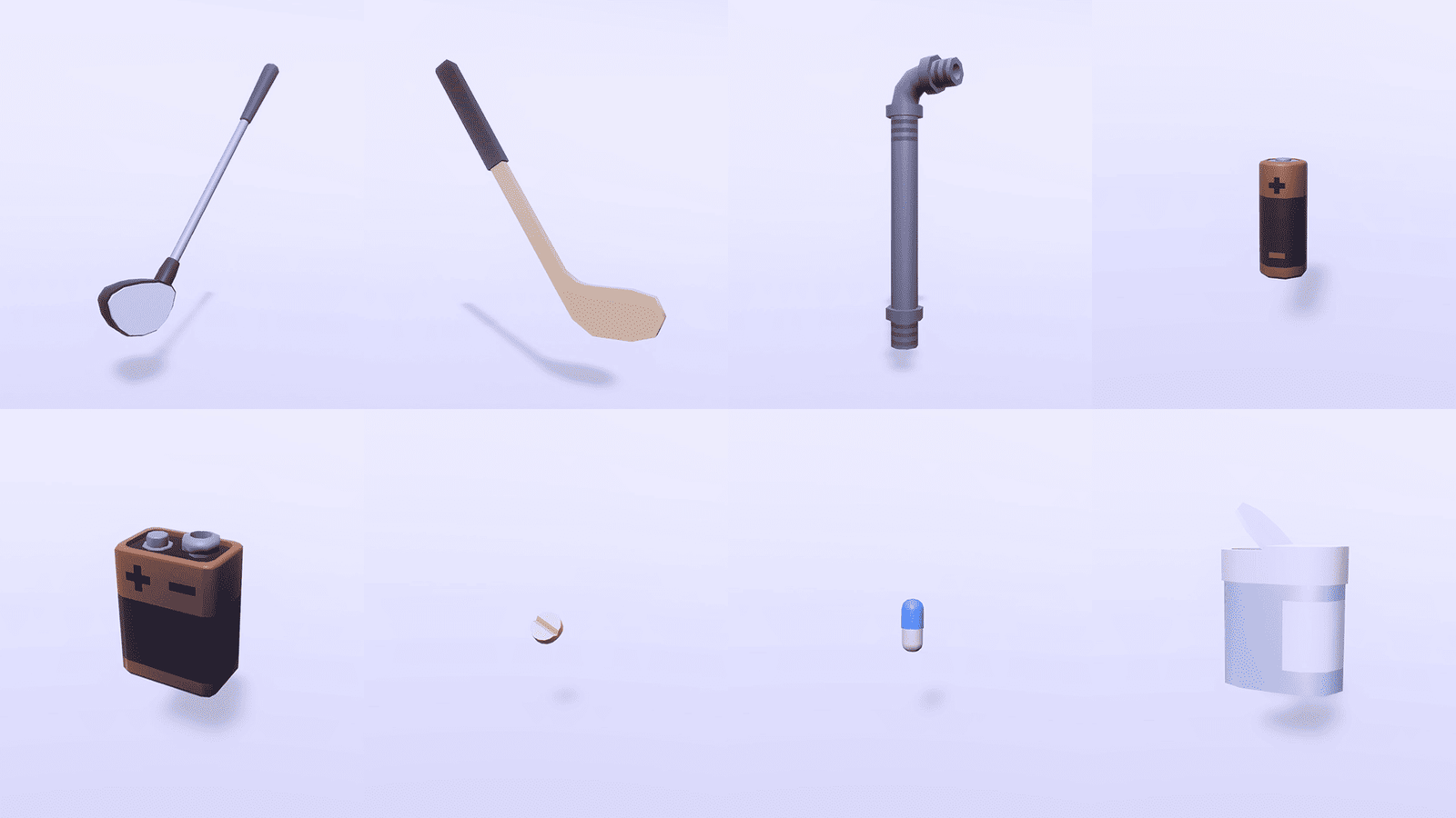 3D casual survival props by LAYERLAB Shop, featuring realistic tools and gear for immersive survival scene modeling.