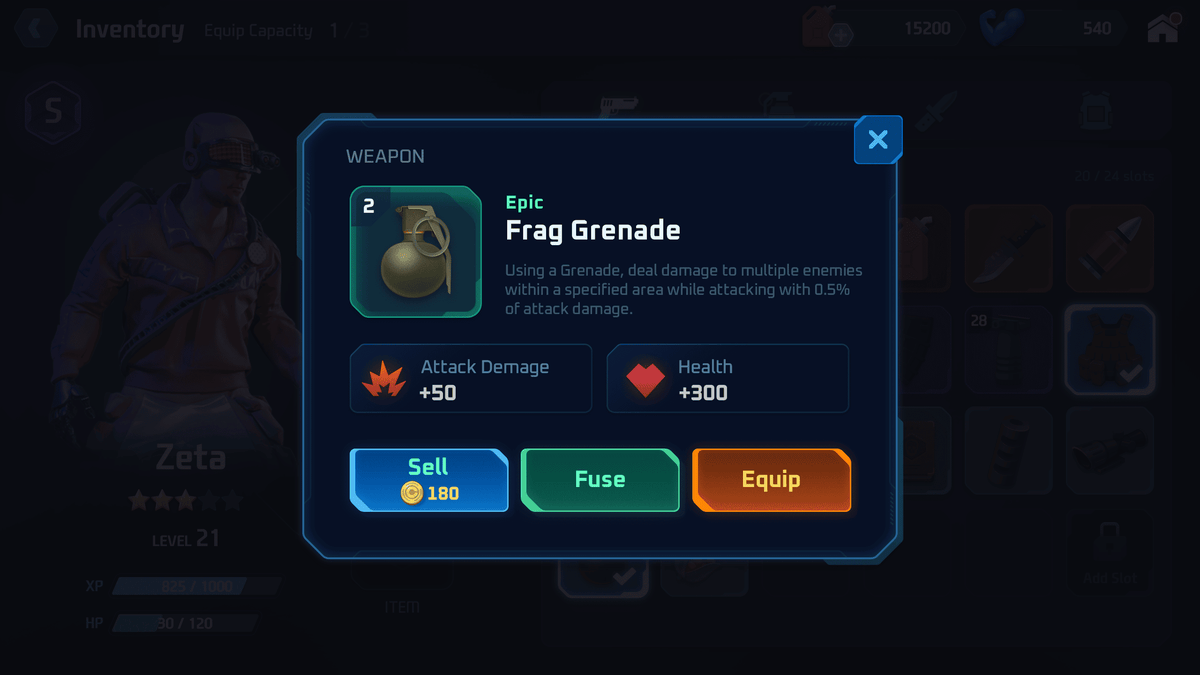 LayerLab Shop GUI Pro Survival Clean interface showing detailed equipment icons and tools for survival-themed design projects.