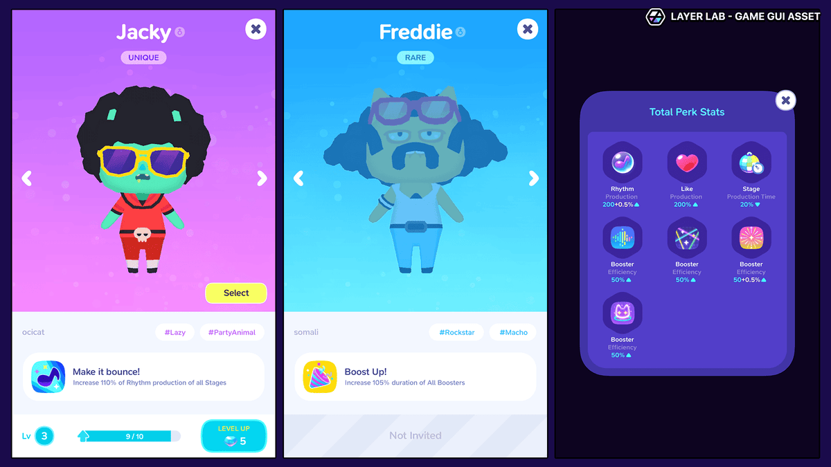 Neon2 interface design by LAYERLAB Shop featuring vibrant neon-style elements on a digital interface.