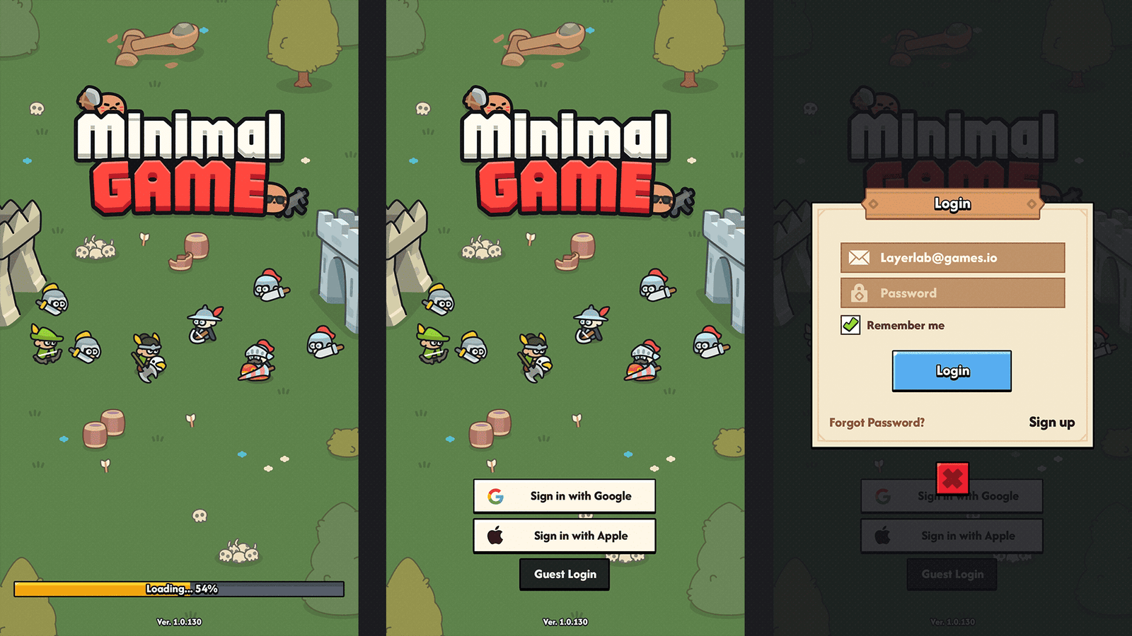 Minimal game interface light design by LAYERLAB Shop for GUI Pro, featuring sleek, modern visuals with PSD file included.