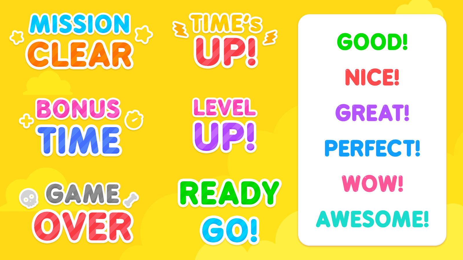 LayerLab Shop GUI Yellow Kid interface showing colorful action buttons and text elements on a digital interface screen.