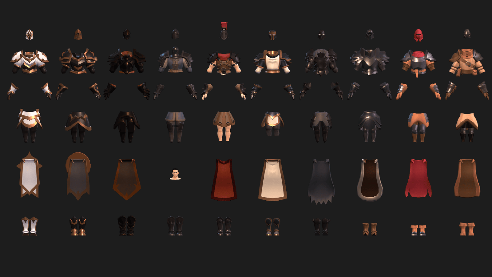 3D fantasy characters by LAYERLAB Shop featuring detailed, colorful figures with medieval armor and magical accessories.