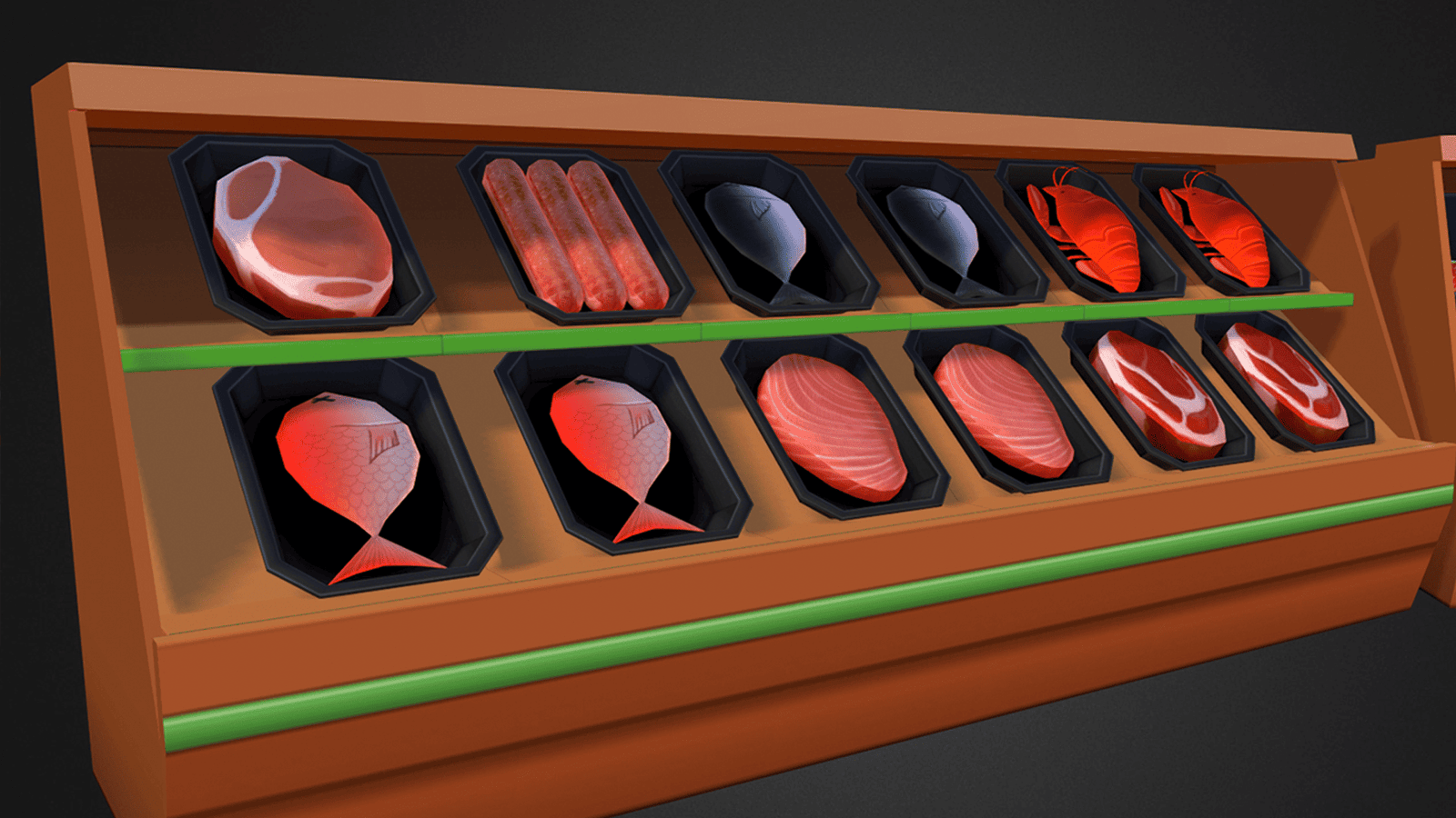 3D Mart object prop from LAYERLAB Shop, detailed model with realistic textures, suitable for 3D design projects.