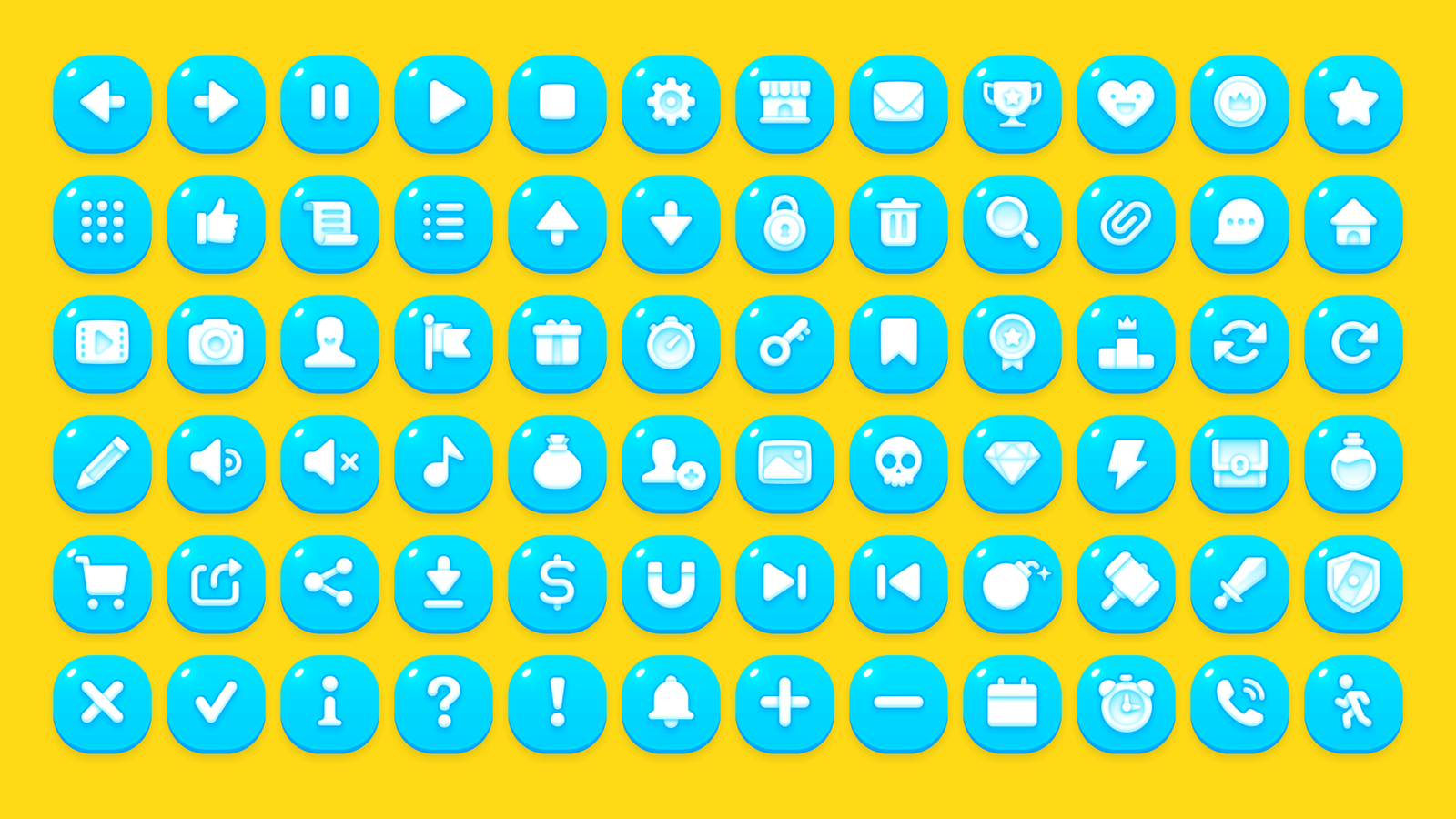 LayerLab Shop GUI interface featuring a yellow kid-themed design with functional blue buttons on a digital screen.