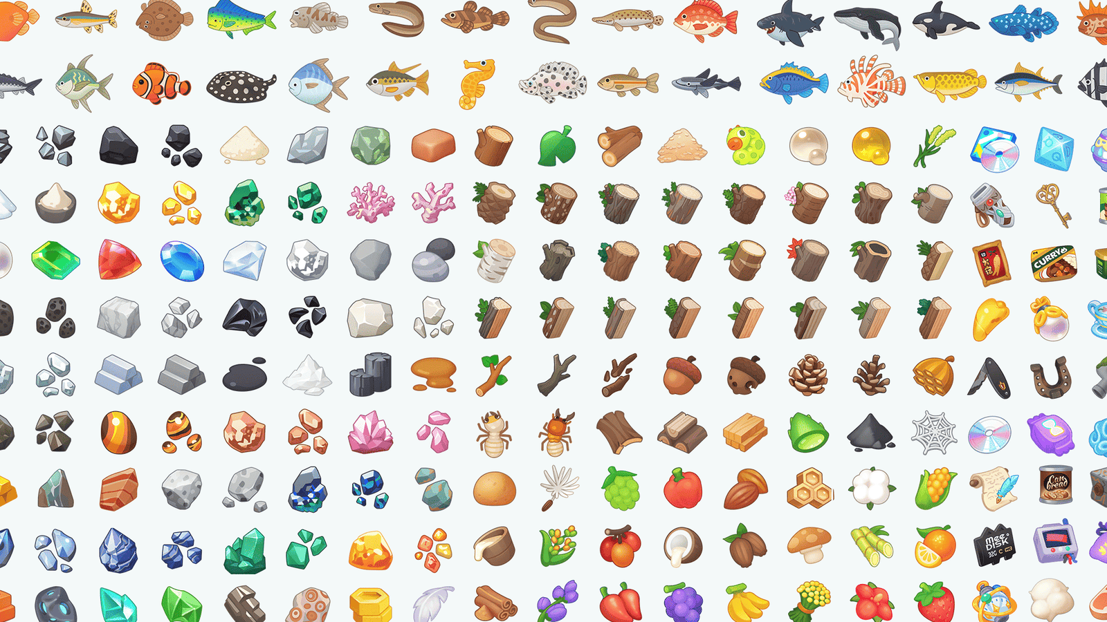 LayerLab Shop 2D icons resource pack featuring various colorful, flat design icons for digital and creative projects.