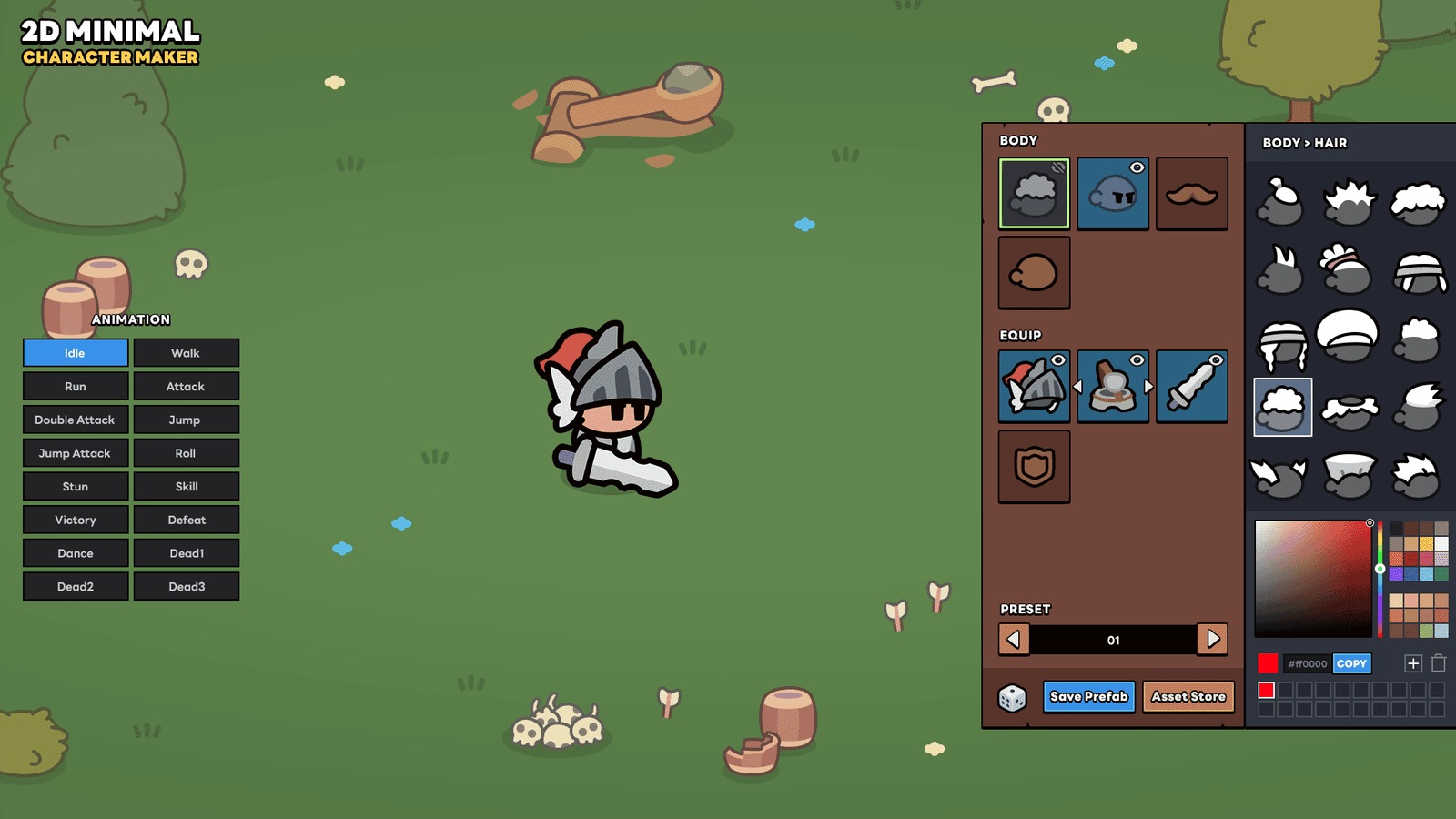 2D Minimal Character Maker from LAYERLAB Shop, colorful cartoon-style character with simple shapes and vibrant design.
