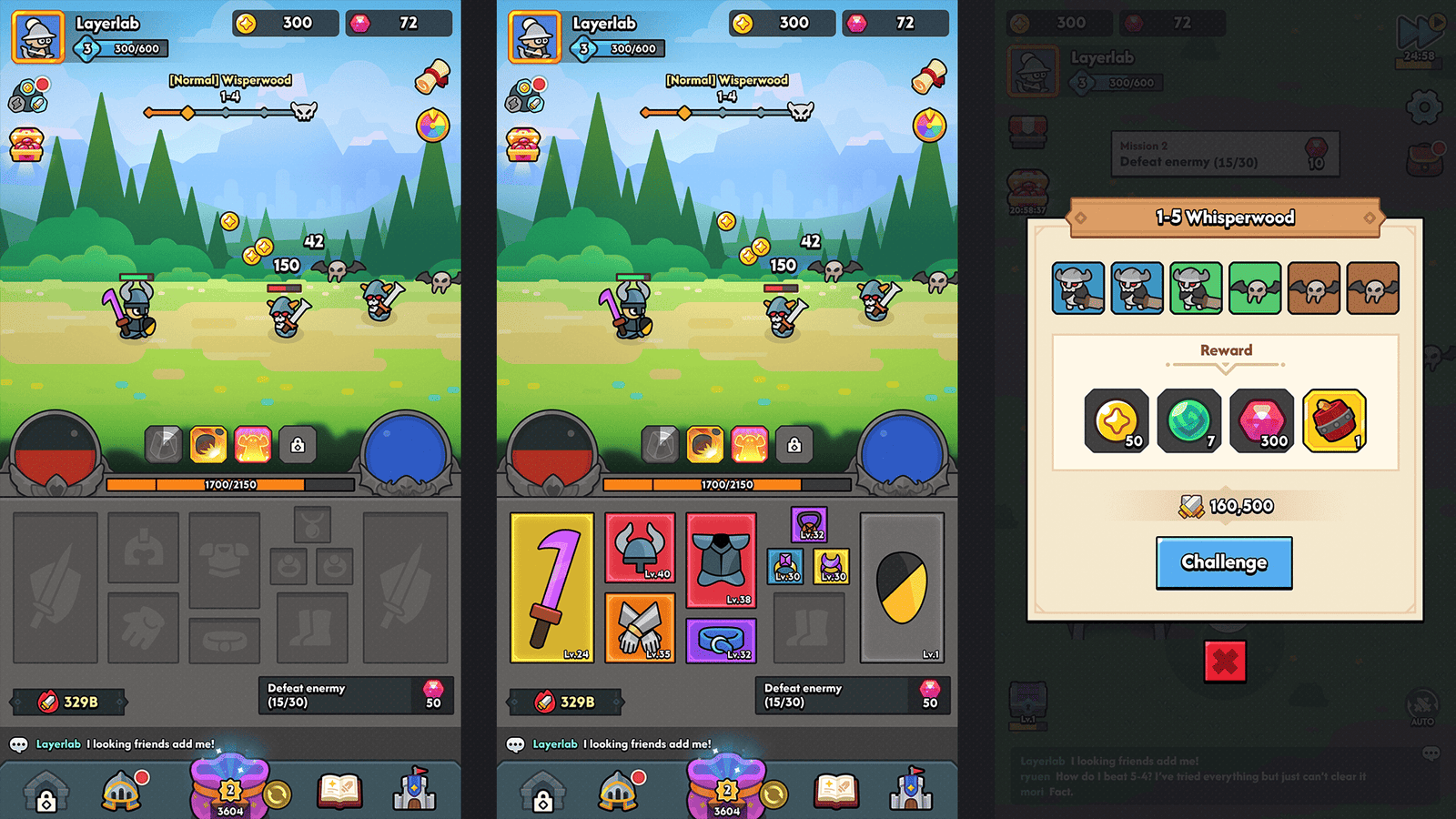 Minimal game interface light design for GUI Pro by LAYERLAB Shop, featuring sleek visual elements and PSD layers.