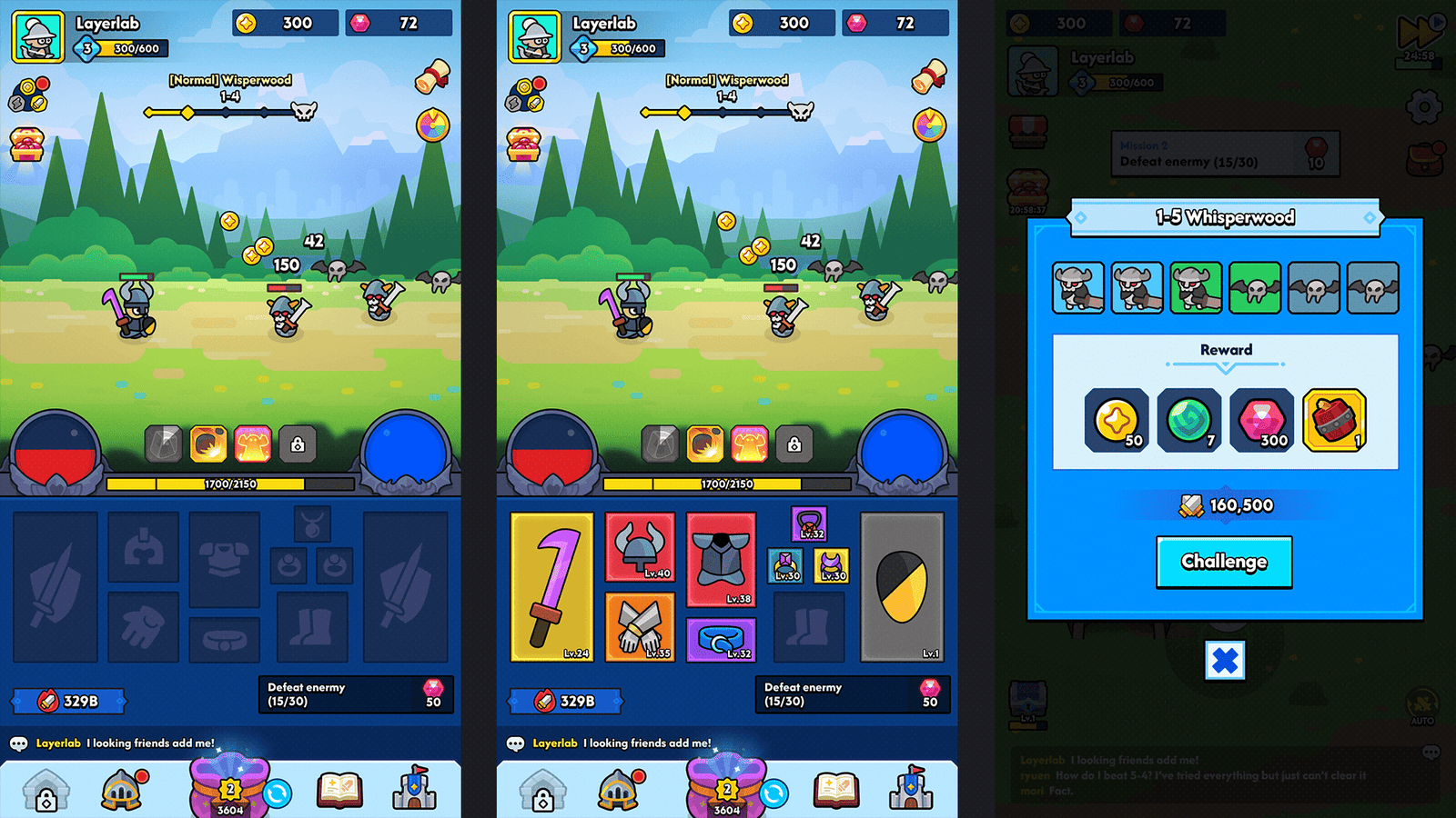 Minimal blue game interface design by LAYERLAB Shop, GUI Pro for gaming projects, featuring clean layout and modern style.