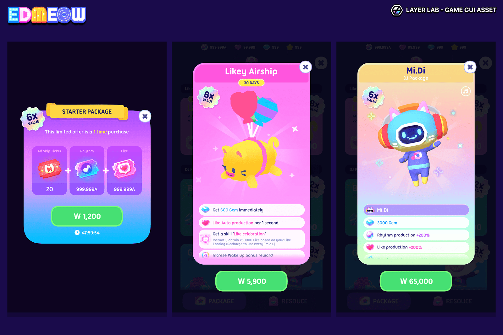 Neon2 interface design by LAYERLAB Shop featuring vibrant neon elements and layered PSD file for creative digital projects.