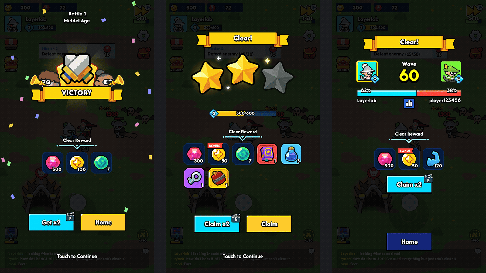 Minimal blue game interface design by LAYERLAB Shop for GUI Pro, featuring clean layout and customizable PSD layers.