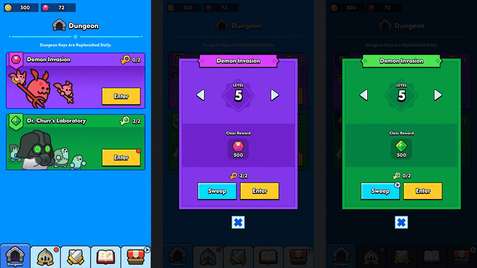Minimal blue game interface GUI by LAYERLAB Shop, featuring clean design and customizable PSD layers for game development.