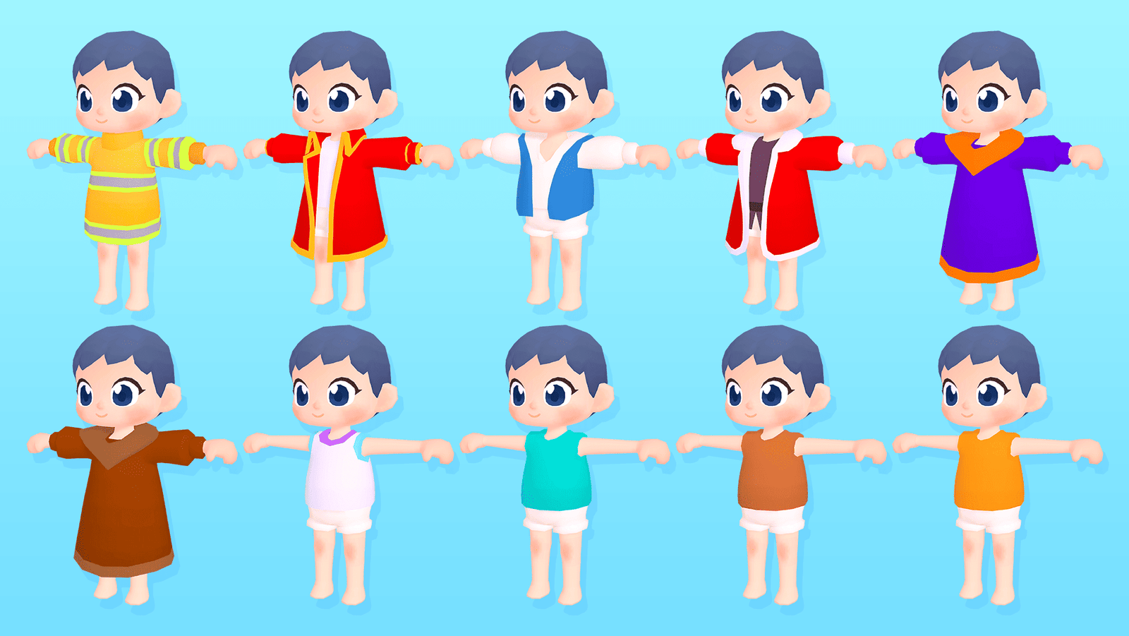 3D Characters Pro casual character model by LAYERLAB Shop featuring a modern outfit and detailed design.