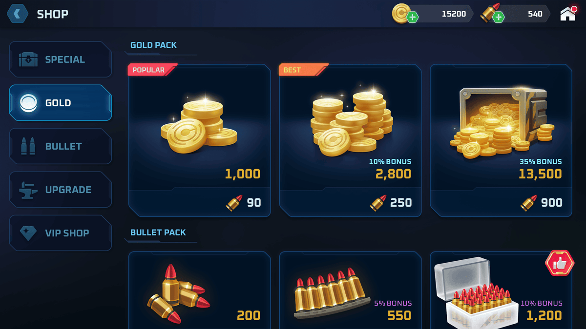 Golden GUI Pro Survival Clean interface design by LAYERLAB Shop featuring clean, modern interface elements on a gold background.