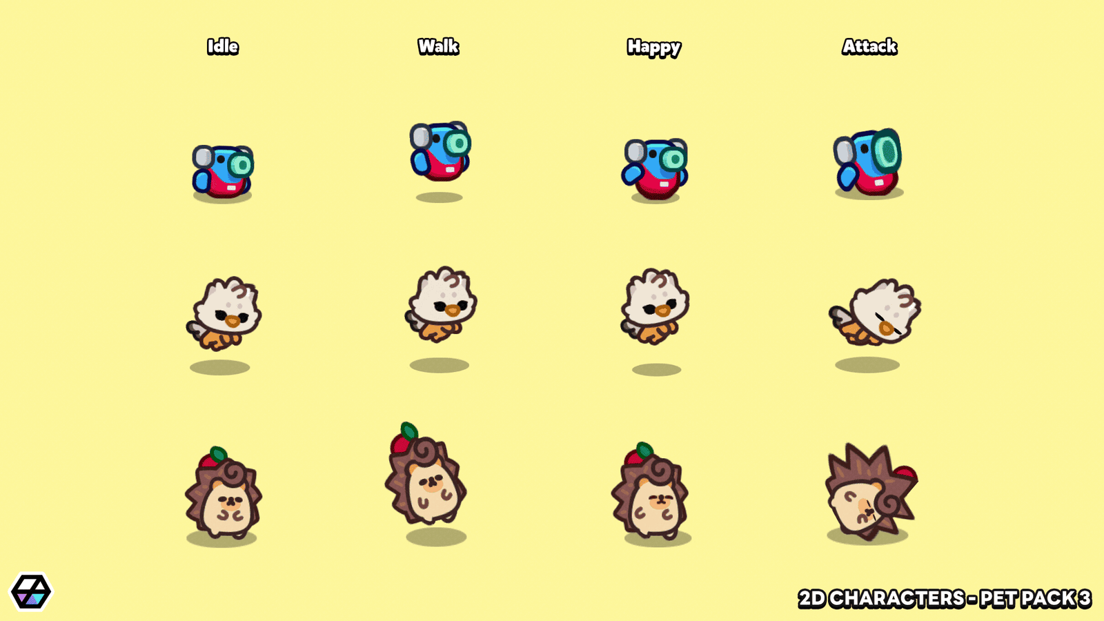 2D Characters - Pet Pack 3