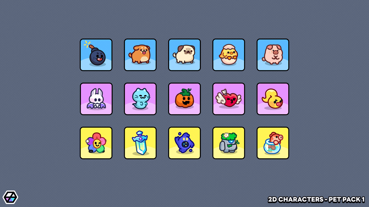 2D Characters - Pet Pack 1